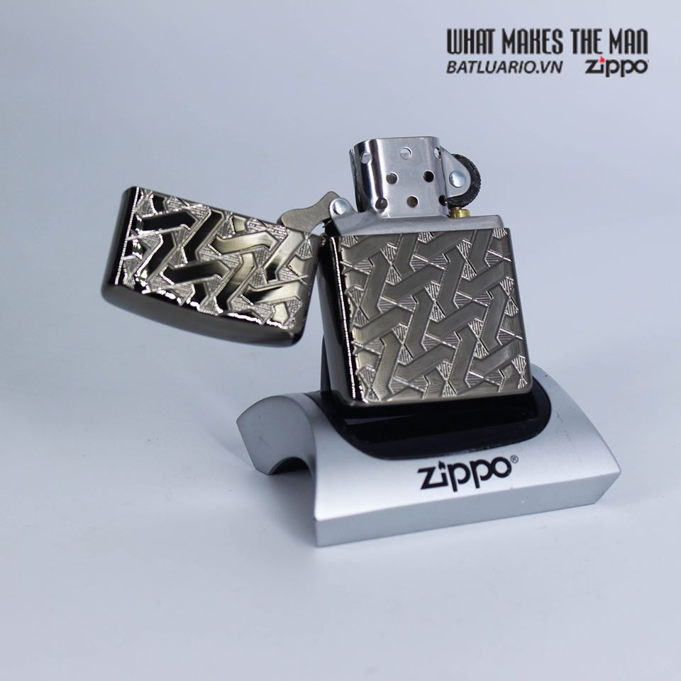 Zippo 49173 – Zippo Armor® Geometric Weave Design Black Ice