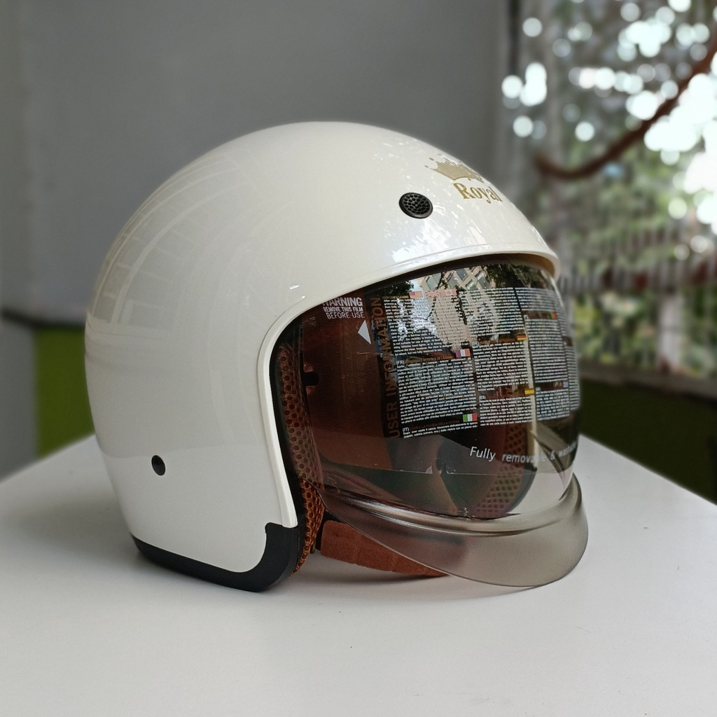 Mũ bảo hiểm xe máy 3/4 Royal M139 kính âm màu trà hạn chế chói nắng dành cho cả nam và nữ
