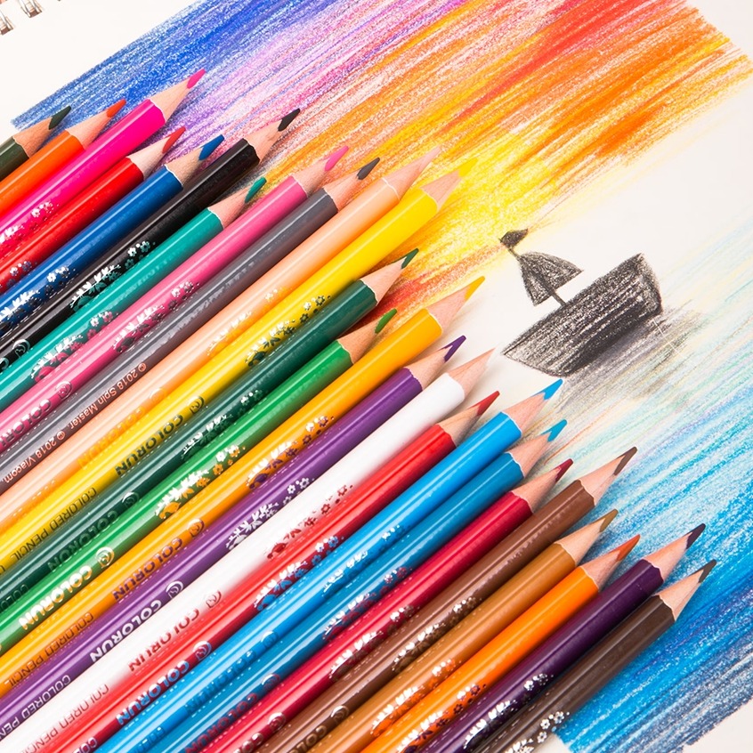 Bút chì màu DELI - 12 màu/24 màu/36 màu - EC00307/EC00327/EC00337