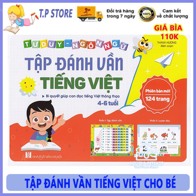 Bộ Sách Tập Đánh Vần Tiếng Việt Cho Bé - Tập Đánh Vần Phiên Bản Mới Nhất - Tập Đánh Vần Cho Bé từ 4-6 Tuổi
