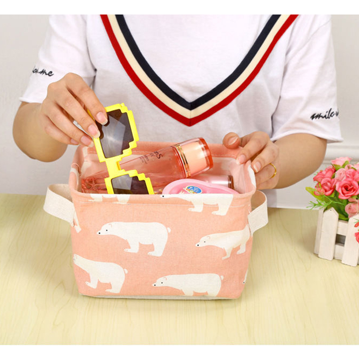 Giỏ vải đựng đồ cá nhân văn phòng xinh xắn