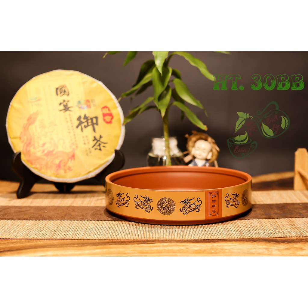 Hũ tử sa - đựng bánh trà phổ nhĩ - tặng kèm khăn hút ẩm