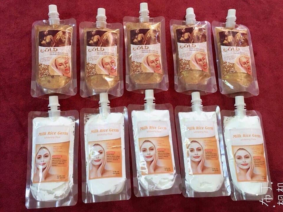 Mặt nạ cấy trắng (mầm gạo non, vàng nano, huyết hoa hồng)