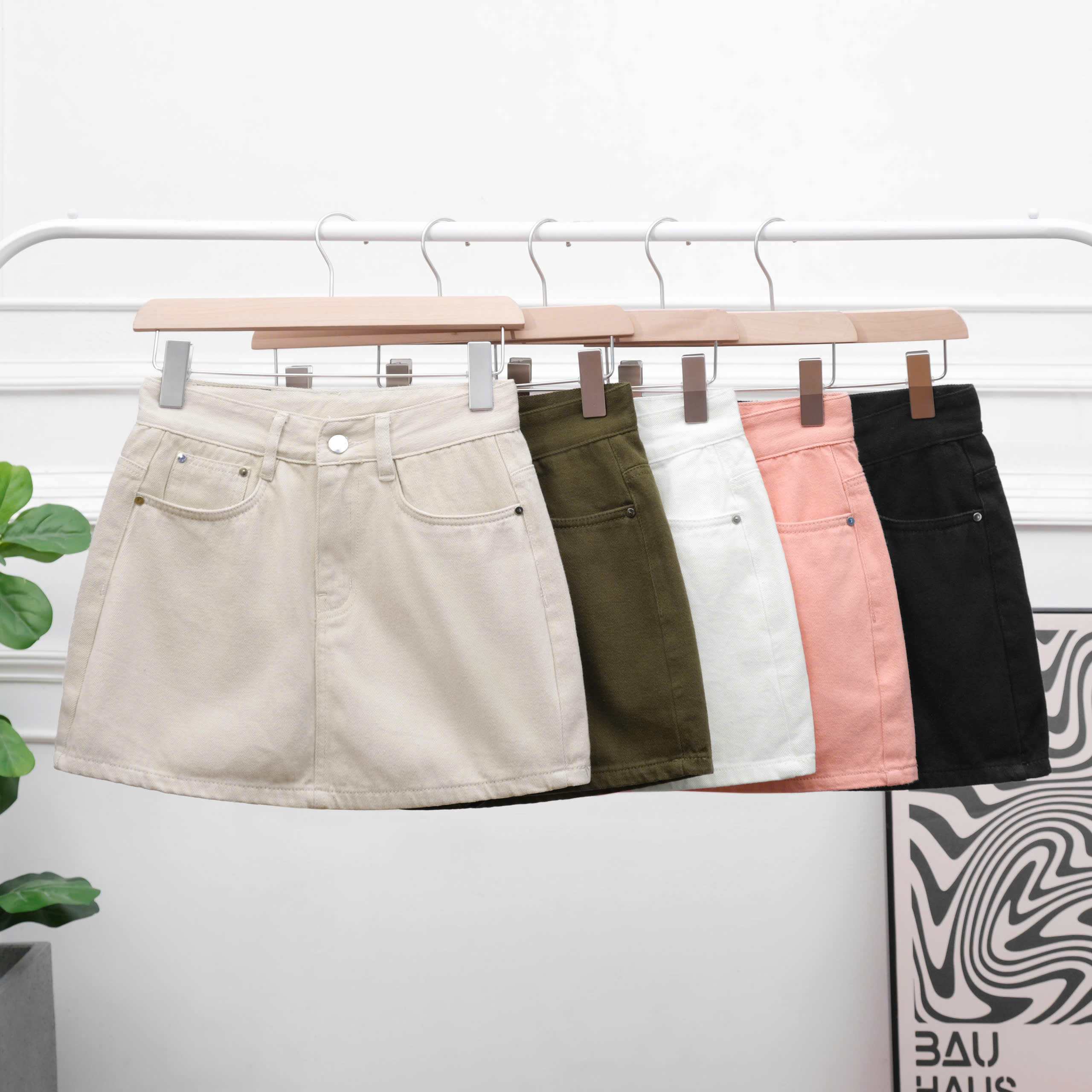 Chân váy jeans BIGSIZE từ 40-80kg,có lót trong chất vải không giãn mềm mịn, váy ngắn bigsize form tôn dáng GJEANS01