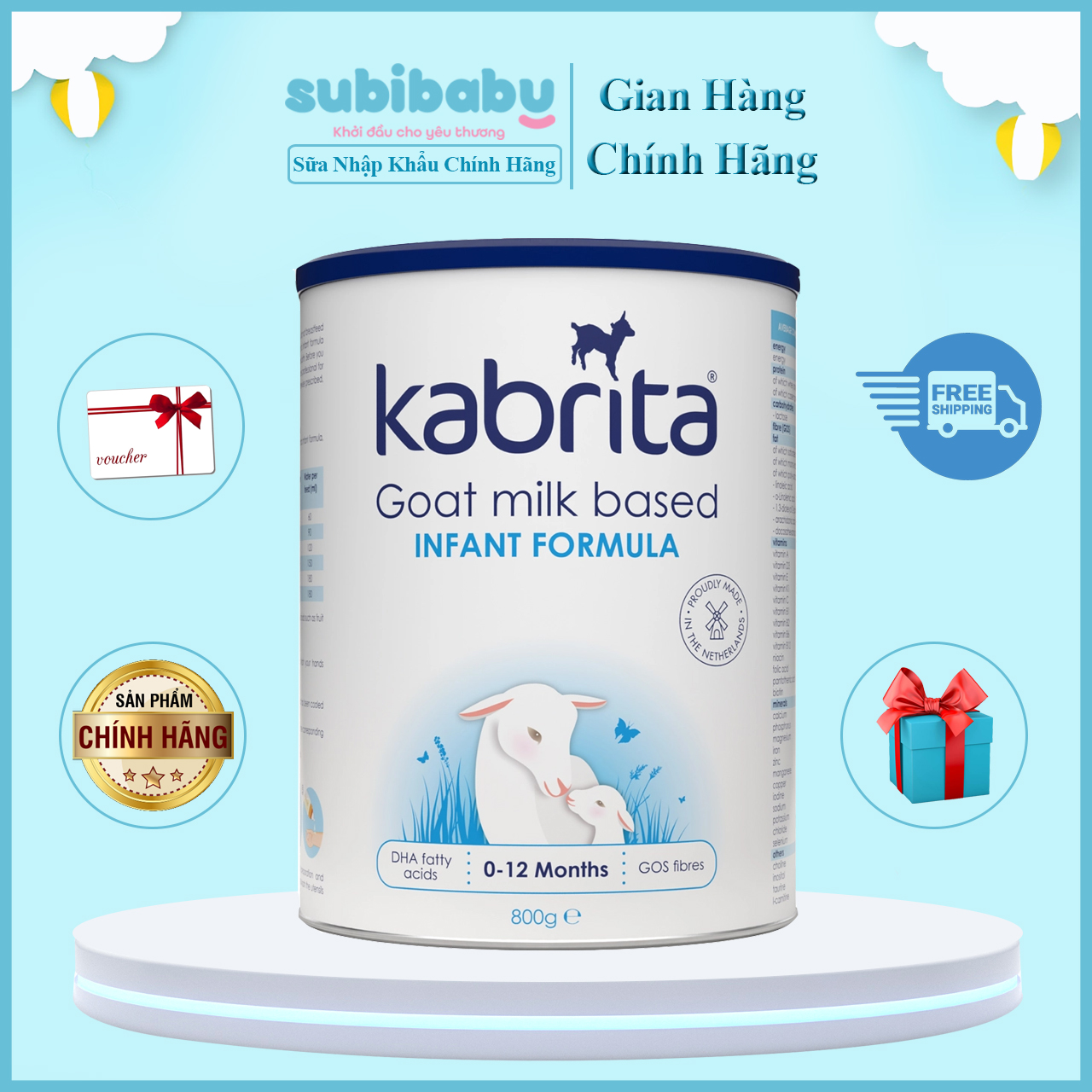 Sữa dê Kabrita số 1 800g 0 - 12 tháng