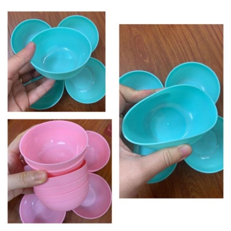 Chén, BÁT NHỰA DẺO pha mặt nạ, pha bột tắm trắng loại bền