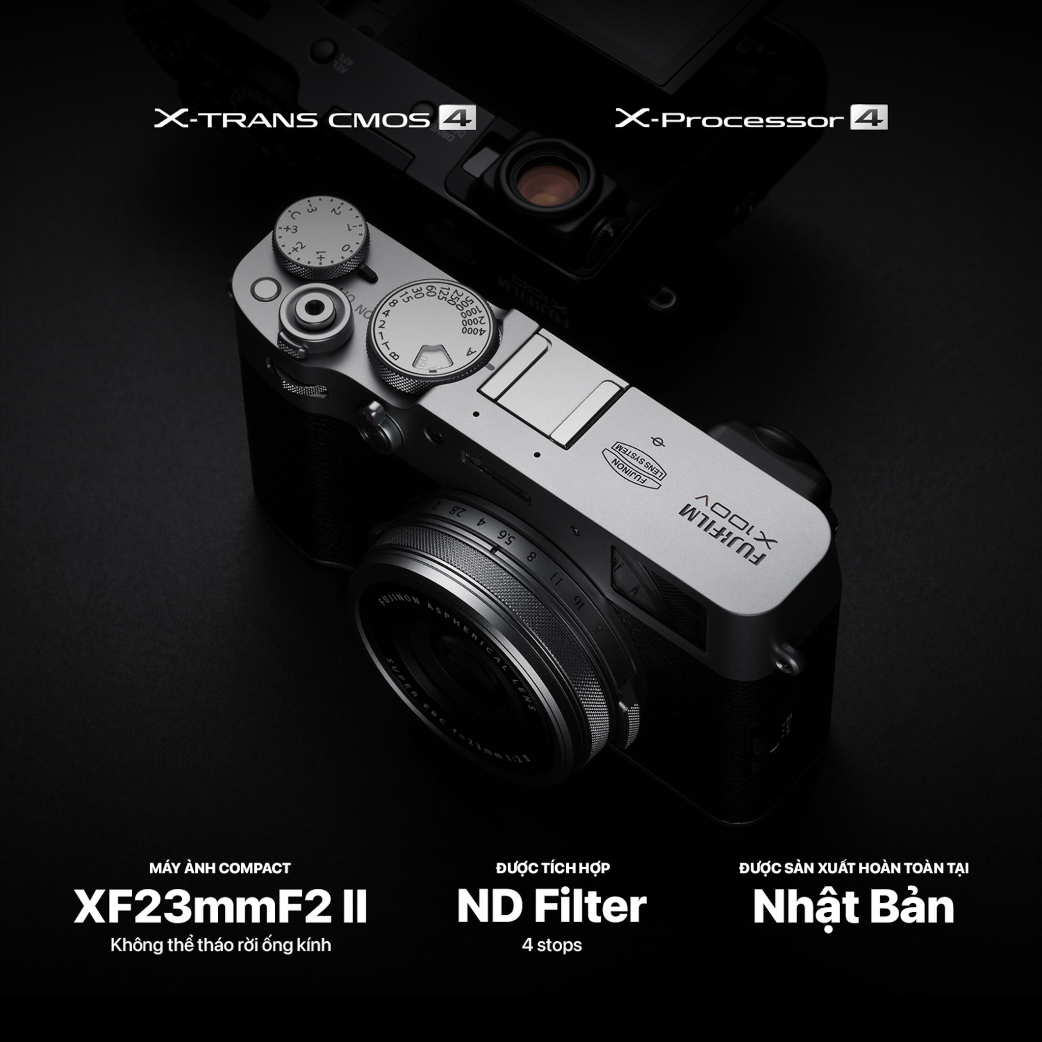 [Trả góp 0%]Máy ảnh kỹ thuật số Fujifilm X100V (Đen/Bạc)