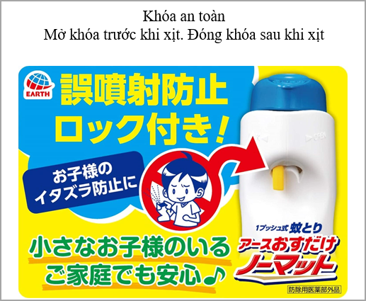 Bộ xịt muỗi Nhật Bản Nomato spray 200 lần (Gồm thân xịt và lọ dung dịch 200 lần)