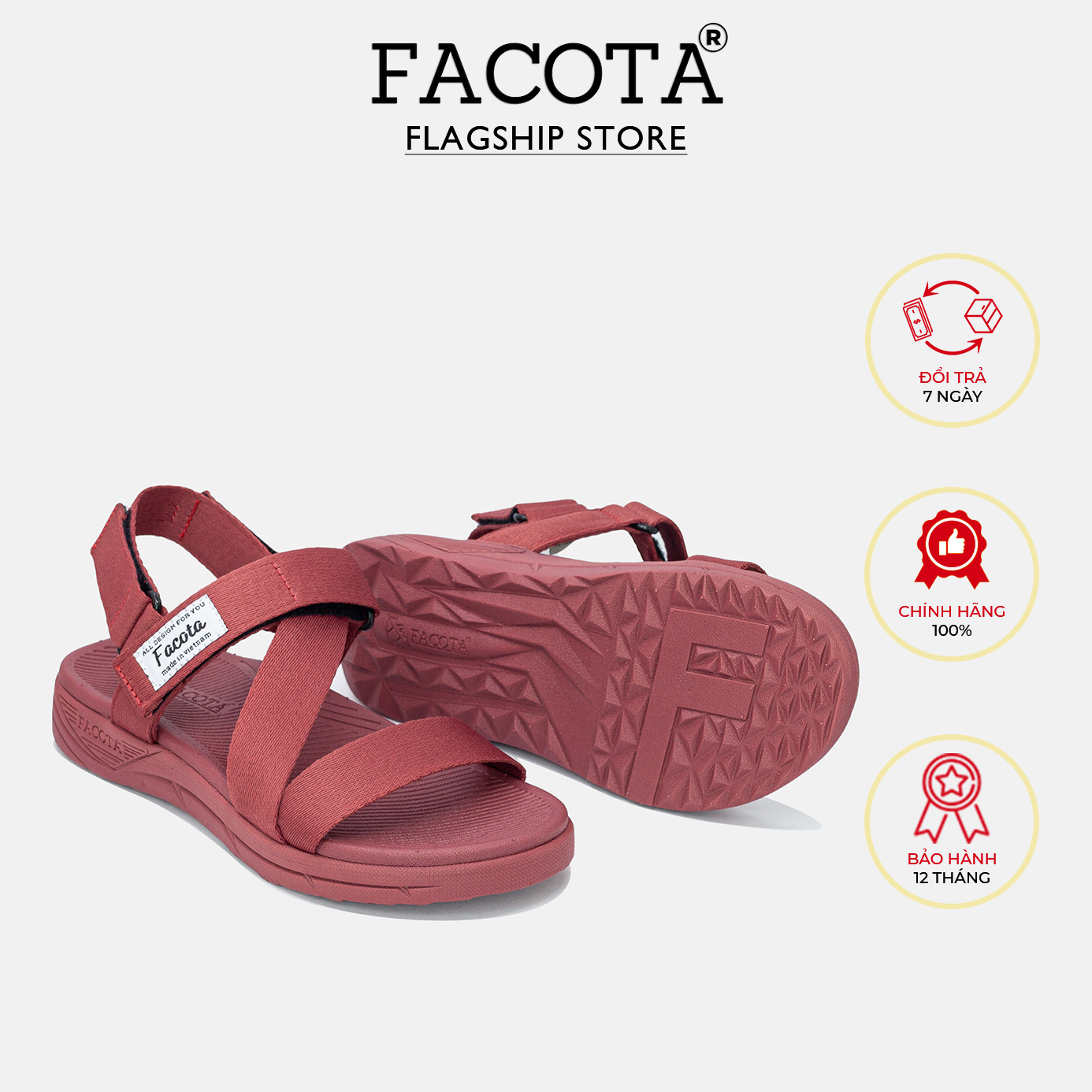 Giày Sandal Unisex thể thao Facota V3-SORENTO NN15-bảo hành 365 ngày
