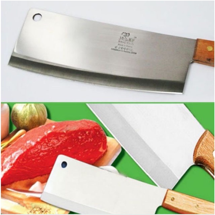 Dao Chặt Xương Hàn Quốc Thép Trắng Không Gỉ