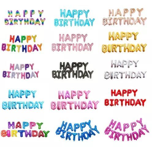 Bộ chữ bóng Happy Birthday