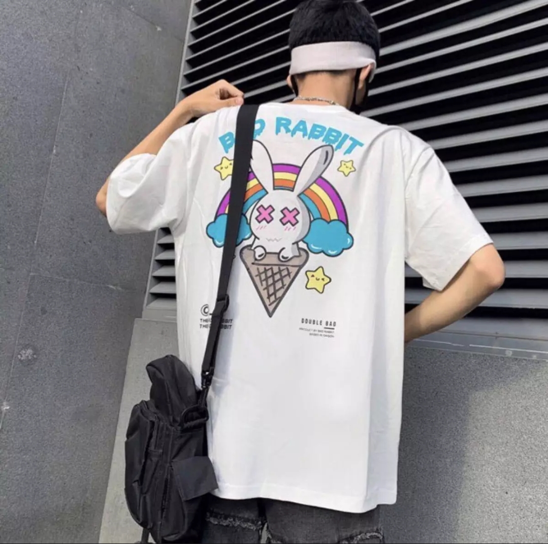 Áo Thun Nam Nữ Form Rộng Hàn Quốc In Hình BAD RABBIT Độc Đẹp Vải Dày Mịn Thoáng Mát Thiết Kế Thời Trang Kiểu Dáng Năng Động Trẻ Trung