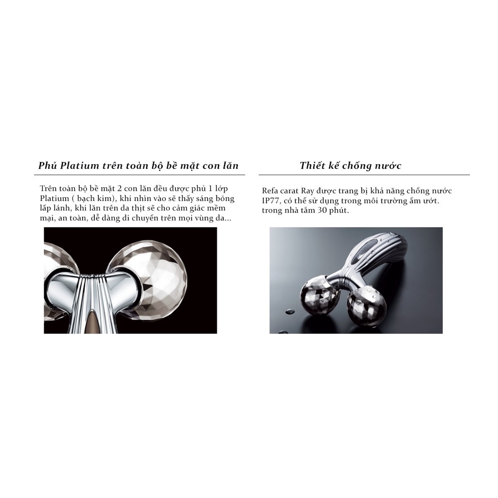 [CÓ SẴN] Máy Massage Refa Carat Ray Face - Con Lăn Massage Cho Mặt Body