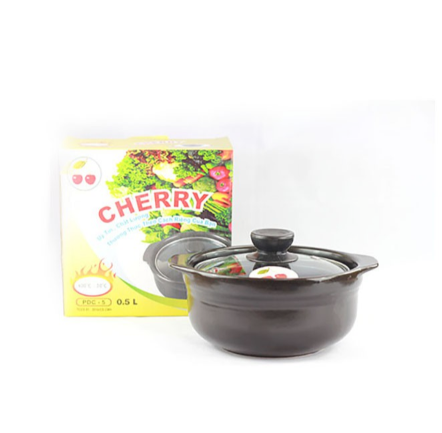 GIÁ SỈ Nồi đất sét tràng thạch nắp kiếng lòng sâu 0.5 lít