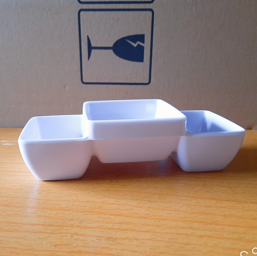 [HCM]Chén Nước Chấm 3 Ngăn Nhựa Melamine Cao Cấp ( C107)