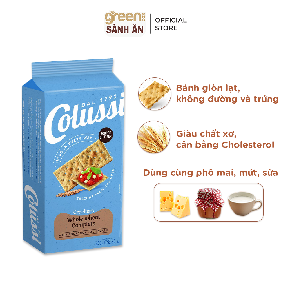 Bánh cracker lúa mì giòn Colussi nhập khẩu Ý 250g