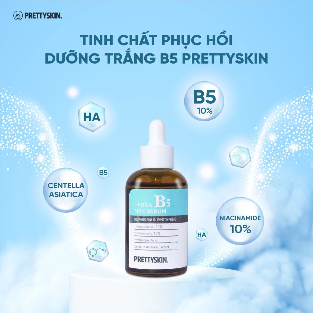 Tinh Chất Phục Hồi Dưỡng Trắng Hydra Max Serum B5 Prettyskin