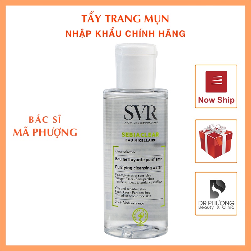 Tẩy trang da dầu mụn SVR Sebiaclear Eau Micellaire