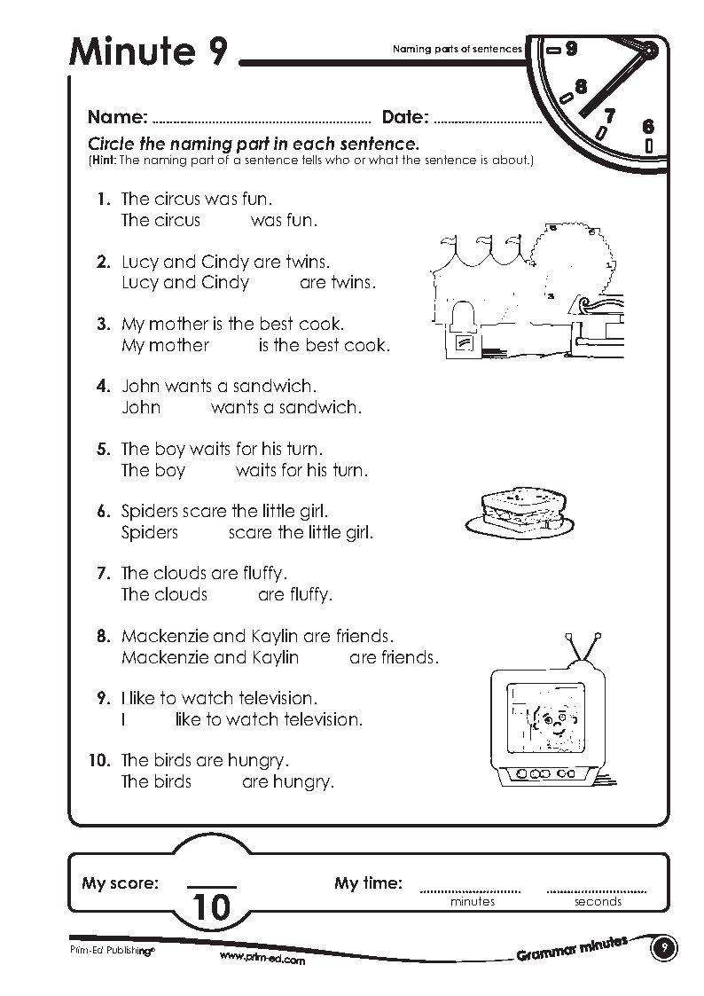 [Trọn bộ] Grammar Minutes Workbook (Grade 1 - 6) - 6 Books