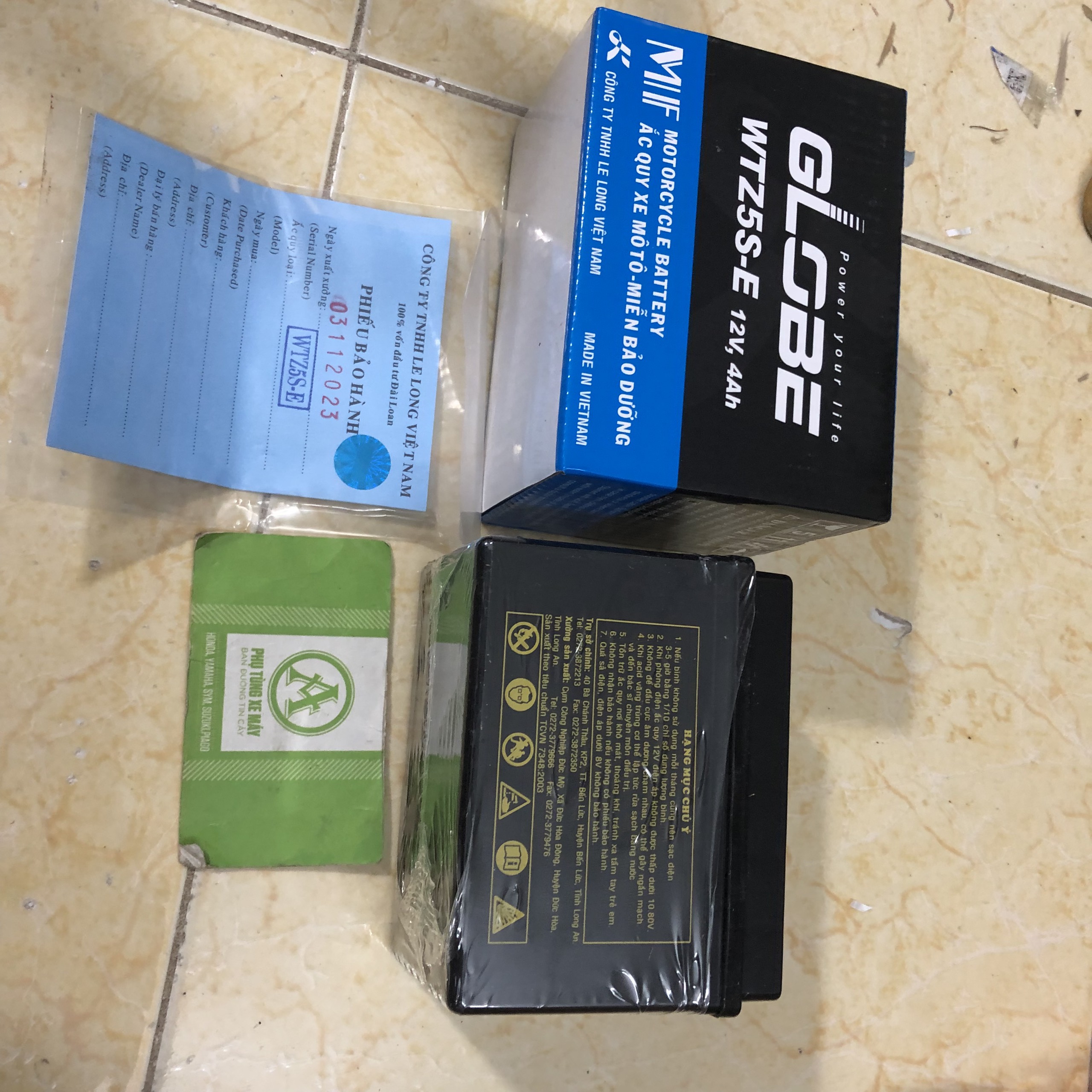 Bình Globe WTZ5S-E CHO XE WAVE RS, FUTURE NEO