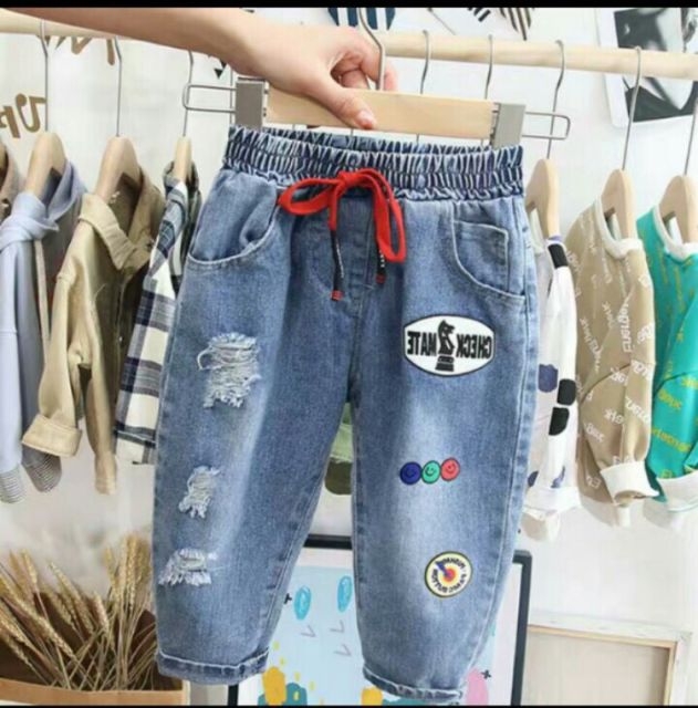 Quần Jeans dây rút