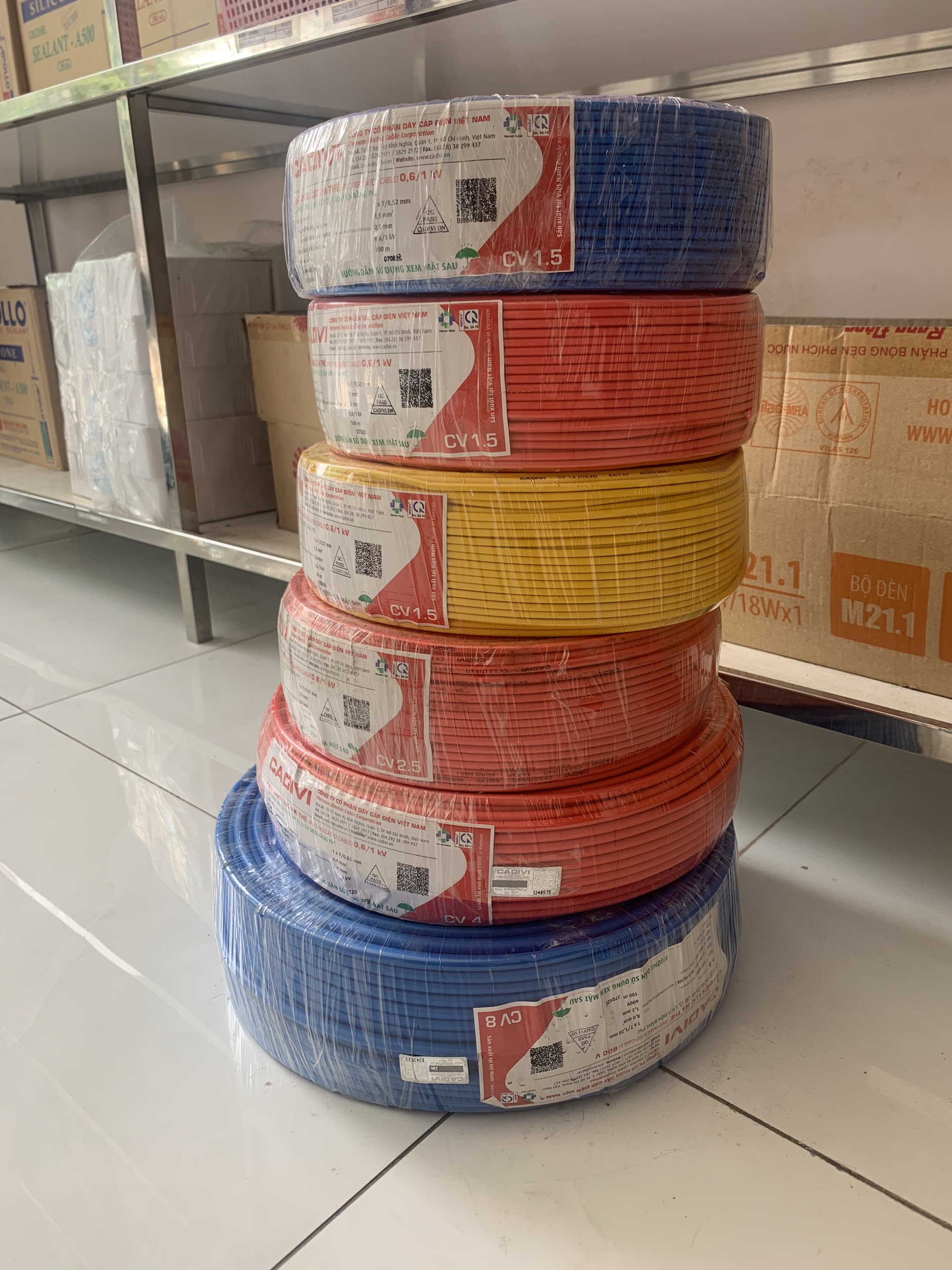 [HCM]Dây điện đơn Cadivi CV 2.5 (cuộn 100m)