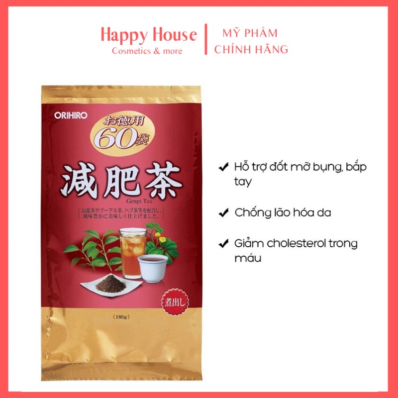 Trà giảm mỡ bụng Genpi Tea #Orihiro nội địa Nhật