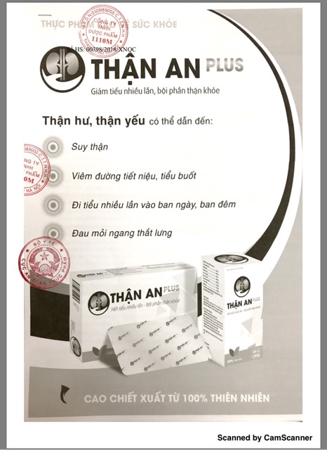 THẬN AN PLUS - 20 viên - Hết tiểu nhiều lần - Bội phần thận khoẻ