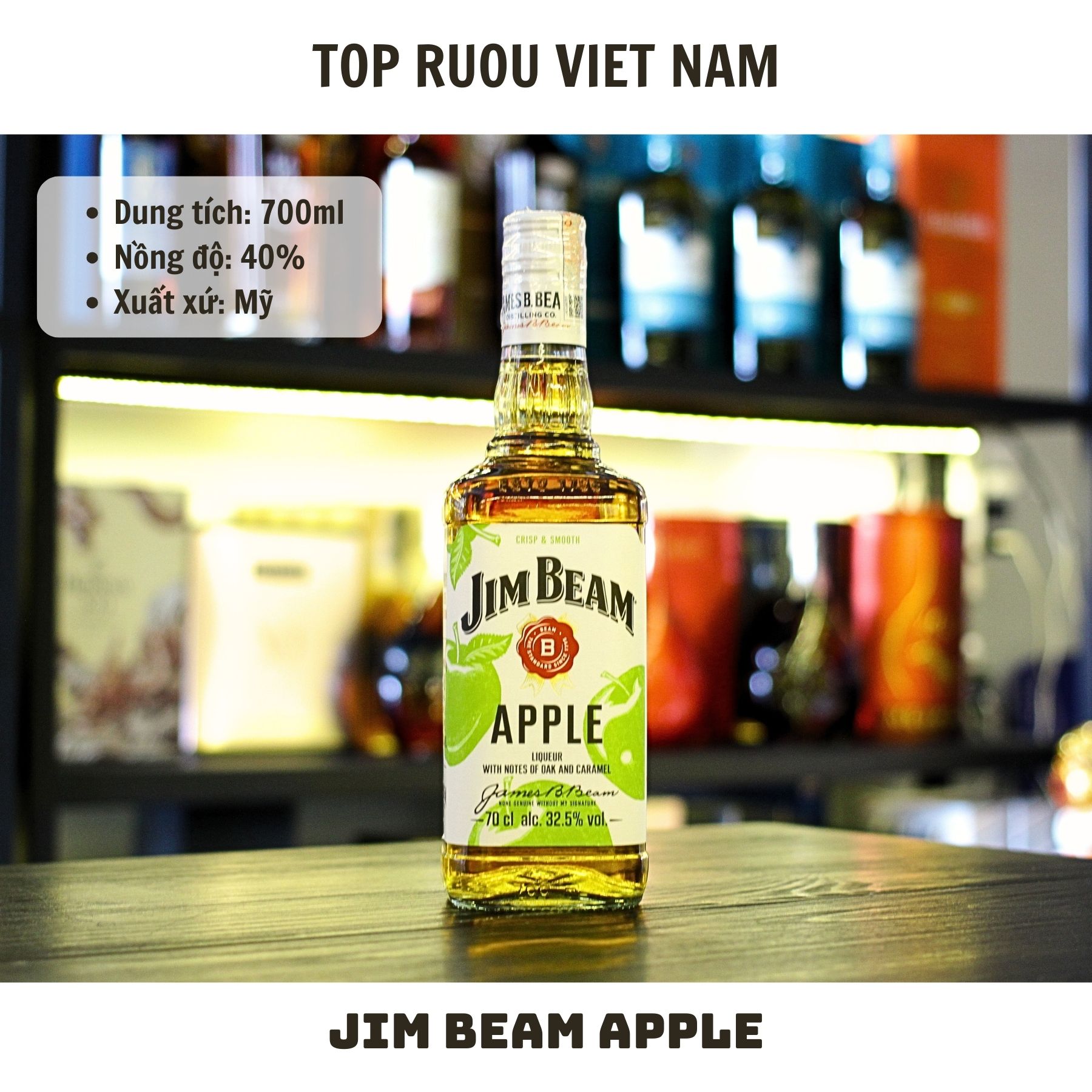 [Top Rượu VN] Rượu Jim Beam White - Honey - Apple - Black Cherry - Black 700ml - 1000ml [Chính Hãng]