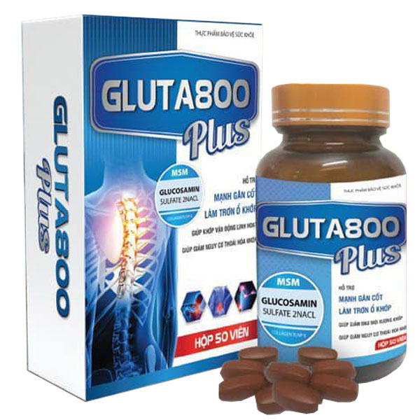 Gluta800 Plus - hỗ trợ bôi trơn ổ khớp, cải thiện sức khỏe xương khớp