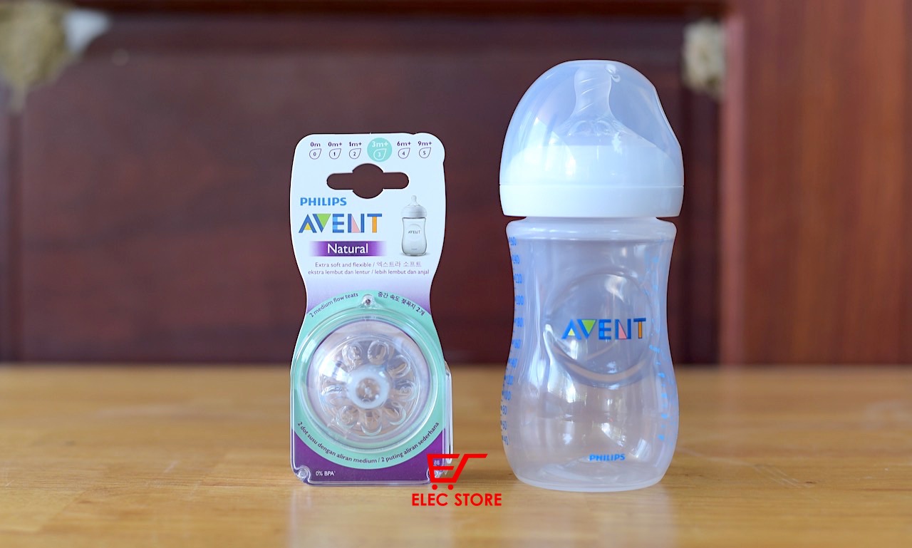 Núm ti Philips AVENT Natural số 3 [Cho bé từ 3 tháng+]