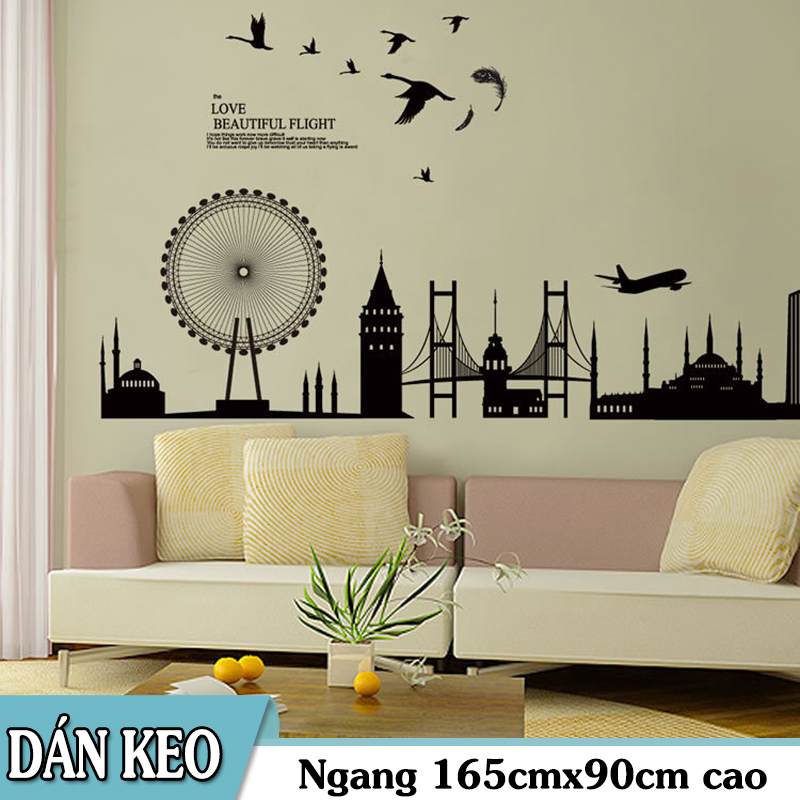 Decal trang trí tường - Khu Vui Chơi giải Trí Đen