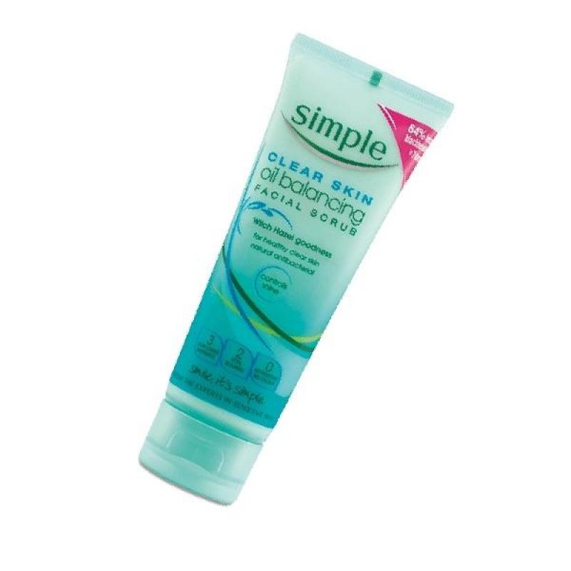 Tẩy Tế Bào Chết Simple Clear Skin Oil Balancing Facial Scrub (75ml) nhập khẩu