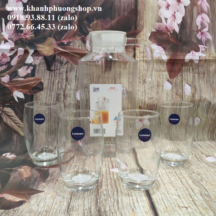 [HCM]bộ bình và ly thủy tinh Luminarc - bộ bình và ly thủy tinh