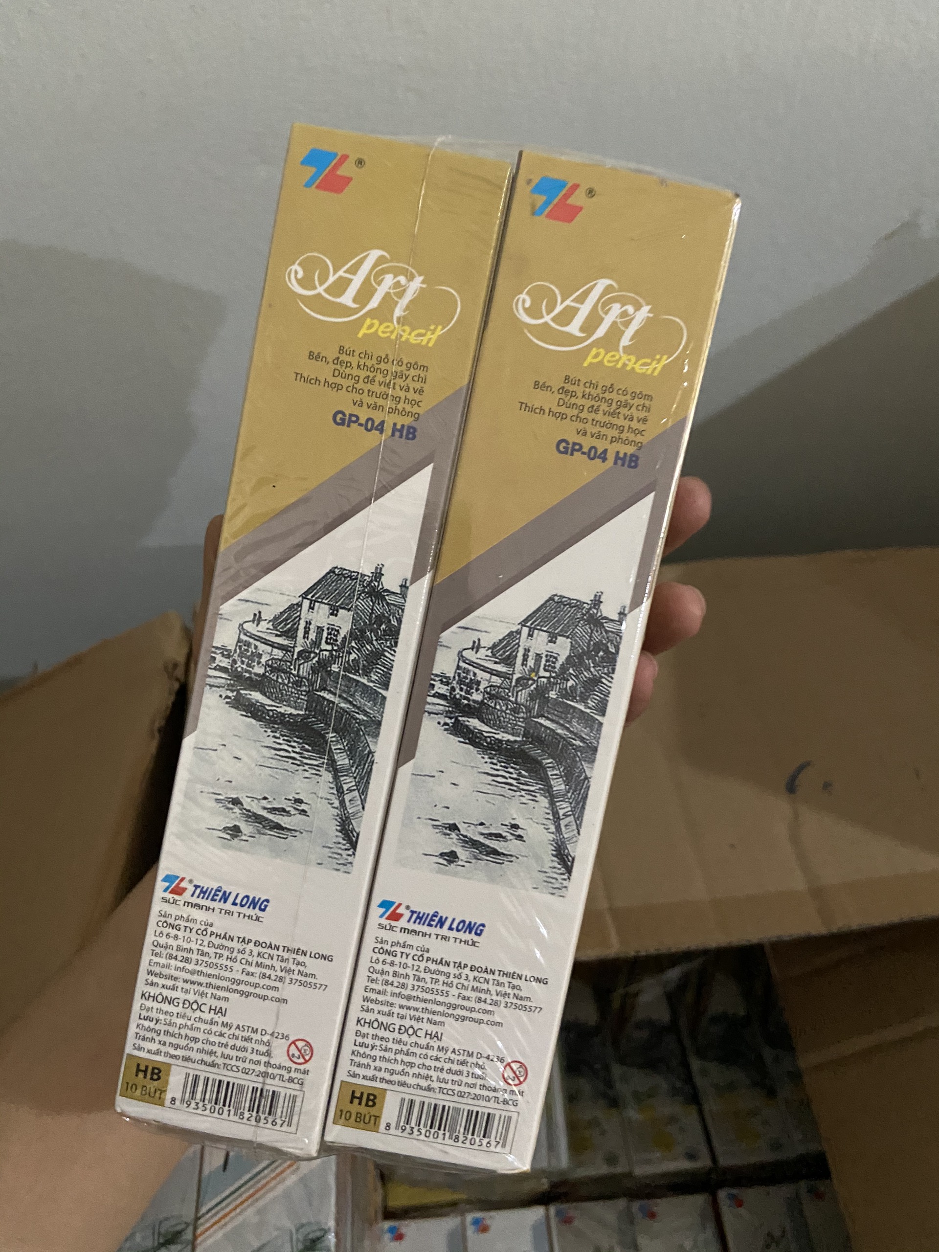 Bút Chì Gỗ có gôm GP-04 HB ( Hộp 10 Bút )