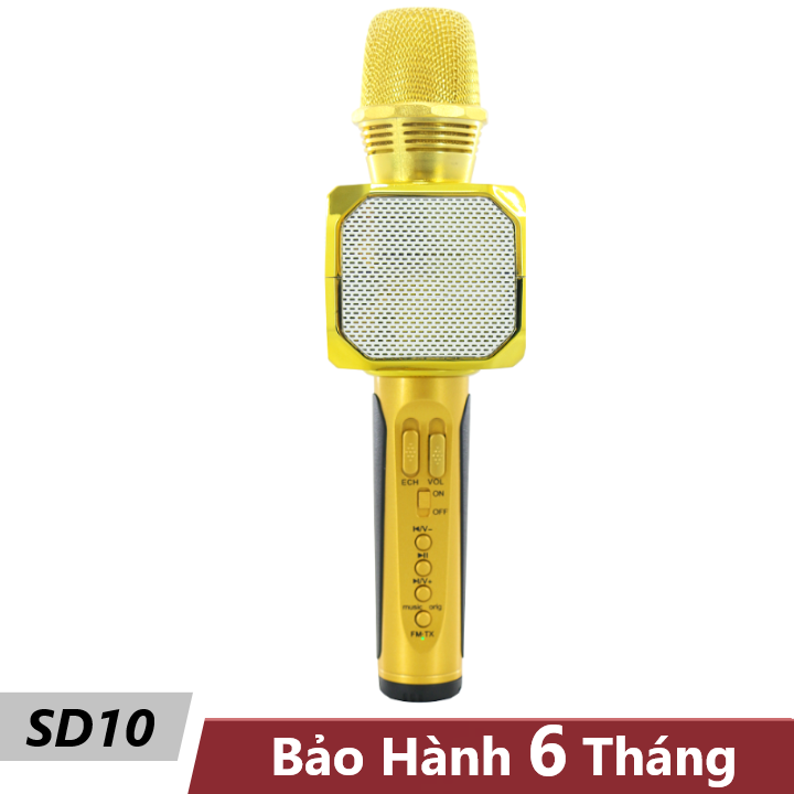 Mic karaoke bluetooth SD-10, Mic bluetooth Kiêm Loa Bluetooth Sd10 Chính hãng