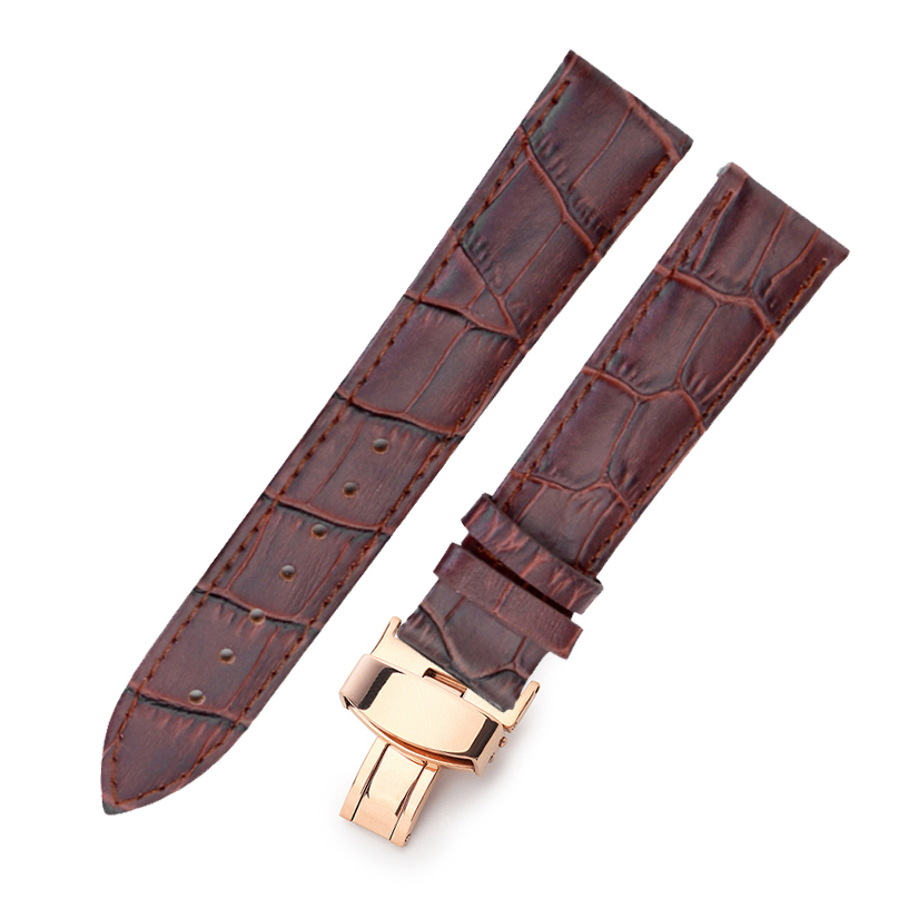 Dây đồng hồ da bò cao cấp kèm khóa bướm ĐƠN thép không gỉ 316L size 12 14 15 16 18 19 20 21 22 24mm