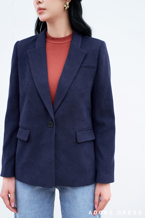 Blazer casual style da lộn 312BL1036 ADOREDRESS