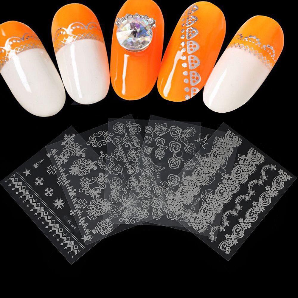 Set 30 Sticker 3D Màu Vàng / Bạc Dán Móng Nghệ Thuật