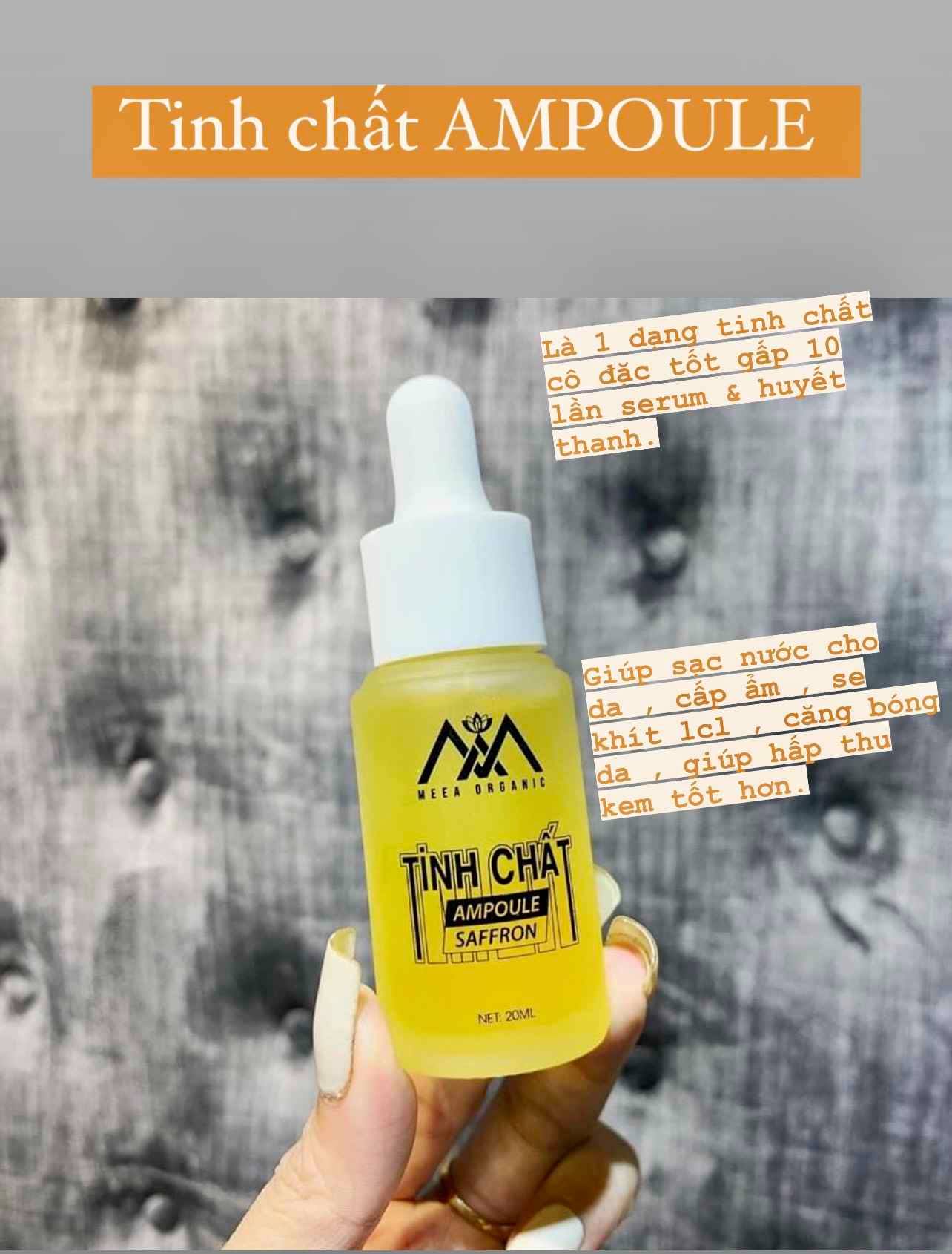 TINH CHẤT AMPOULE SAFFRON COLLAGEN MEEA ORGANIC