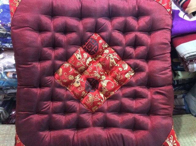 Đệm ngồi bệt gấm lụa 50x50cm hàng dầy dặn