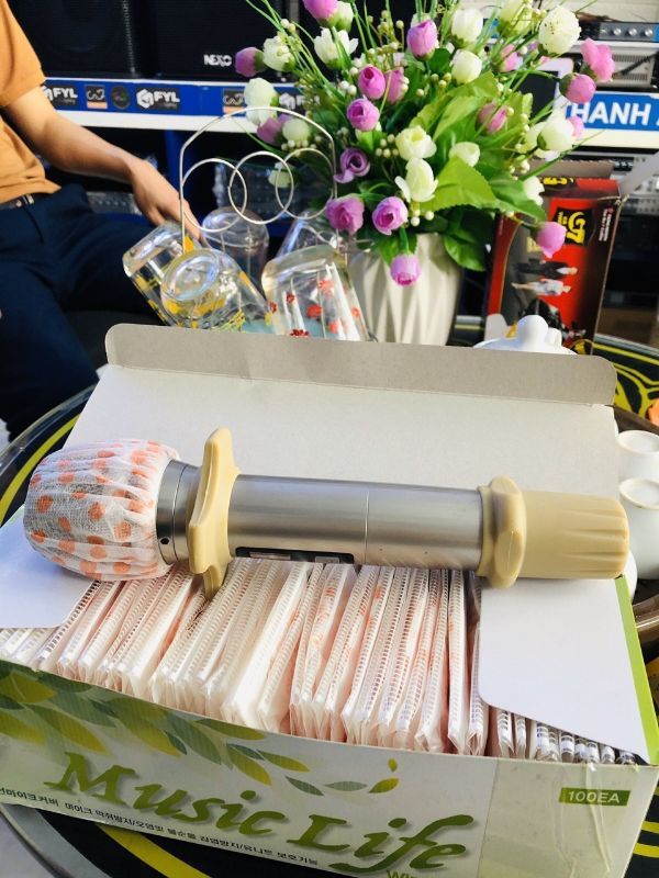 Hộp bao vải bọc đầu micro karaoke