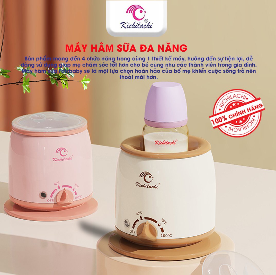Máy Hâm Sữa Kichi, Máy Ủ Sữa , Thức ăn 3 Chức Năng [Bảo Hành 12 Tháng]