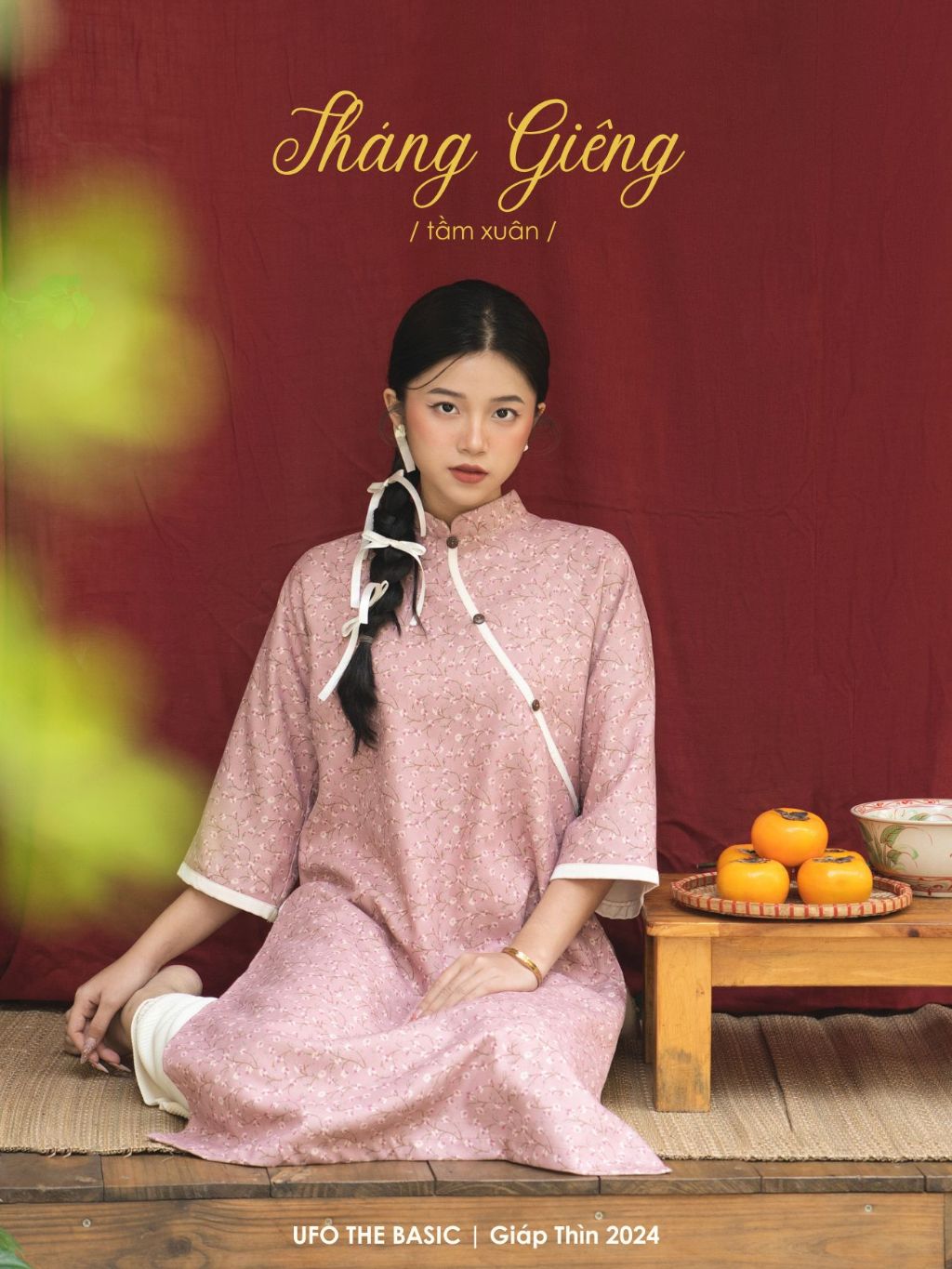 BST áo dài Tháng Giêng - form suông cách tân (kèm quần)