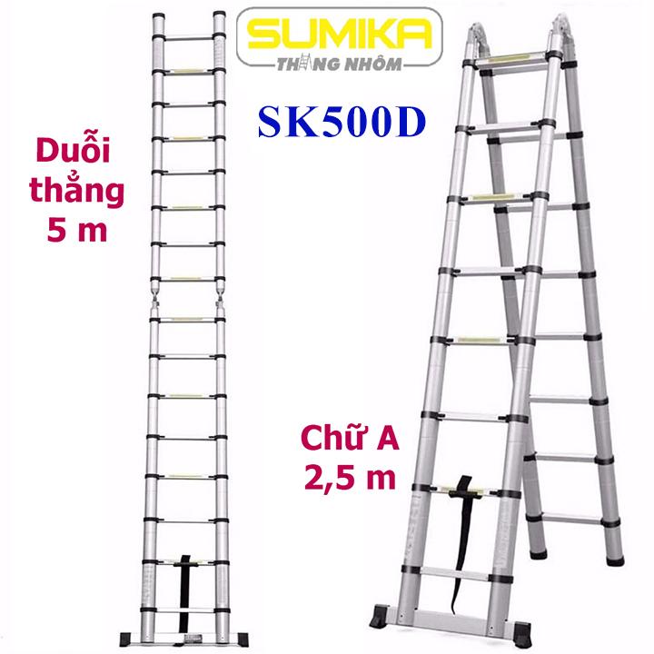 Thang nhôm rút chữ A Sumika SK500D - 5m