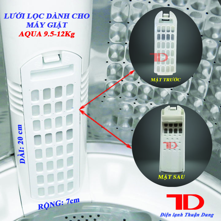 Lưới lọc dành cho máy giặt Aqua, túi lọc cặn bẩn và lọc xơ vải khi giặt - Điện Lạnh Thuận Dung