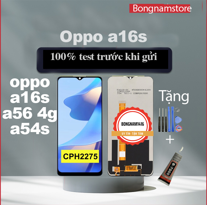 Màn hình oppo a16 / a16s / a54s / a56-4g / realme c25s tặng bộ sửa và keo dán màn b7000.