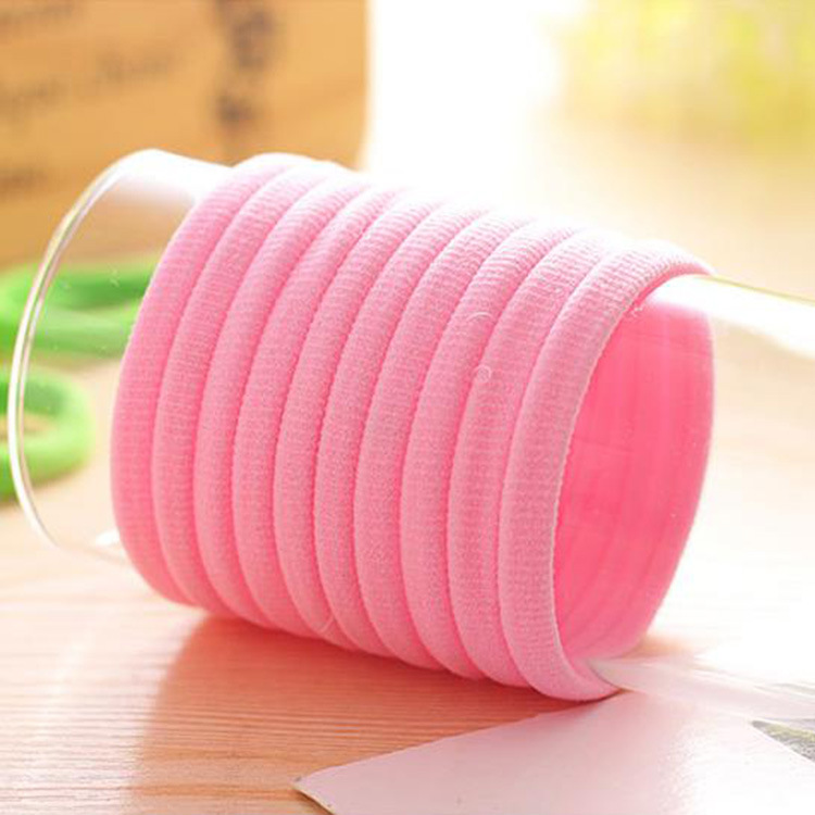 Set 10 Cái Dây Cột Tóc , Dây Thun Cột Tóc Trơn, Dây Buộc Tóc Co Giãn,Nhiều Màu