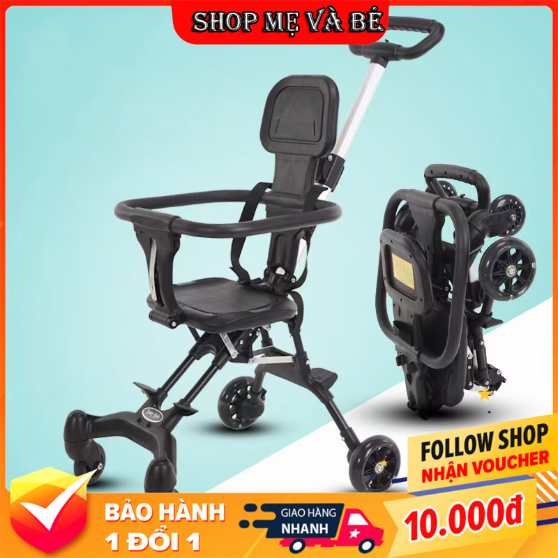 Xe đẩy , Xe đẩy cho bé, Xe đẩy đi dạo, Xe đẩy gấp gọn em bé đi du lịch siêu gọn nhẹ , Siêu chắc chắn xoay 2 chiều đa năng, bảo hành 12 tháng toán quốc
