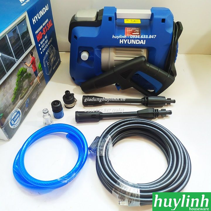 [HCM]Máy xịt rửa xe Hyundai HD-813AL - Model 2019 - Motor từ